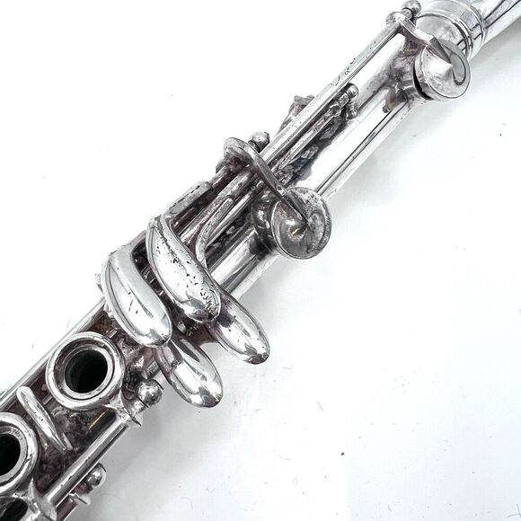 Antique Circa 1940s Cundy-Bettoney Three Star Metal Clarinet With Case - Picture 5 of 16